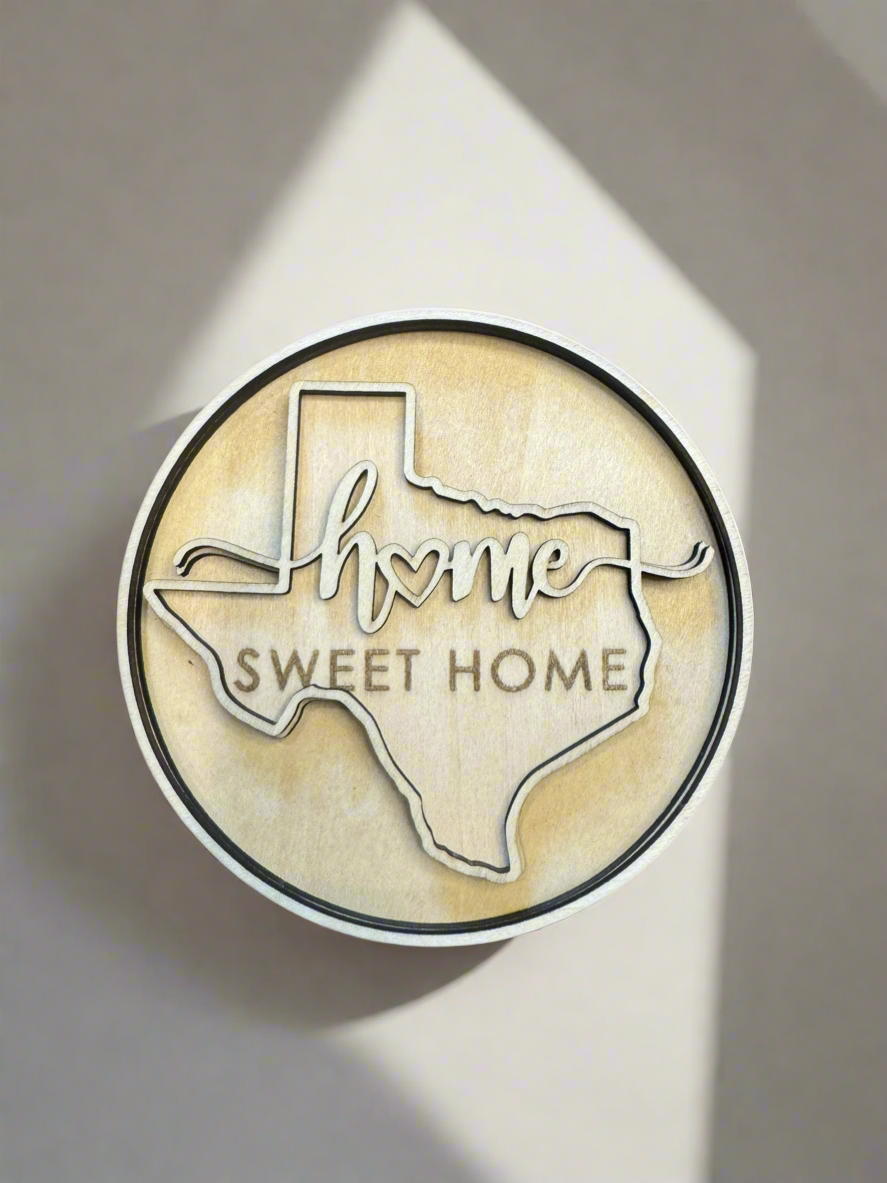 Texas home Magnet Unfinished