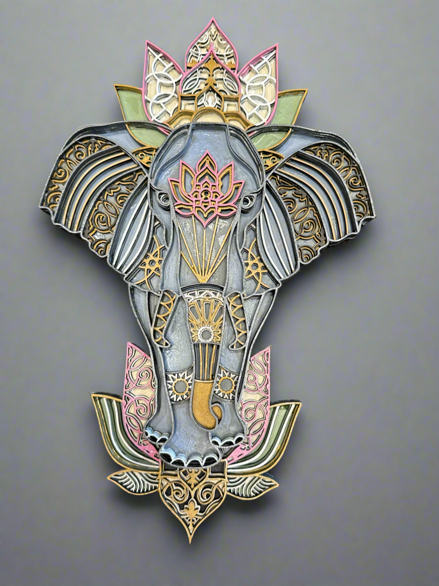 Layered elephant