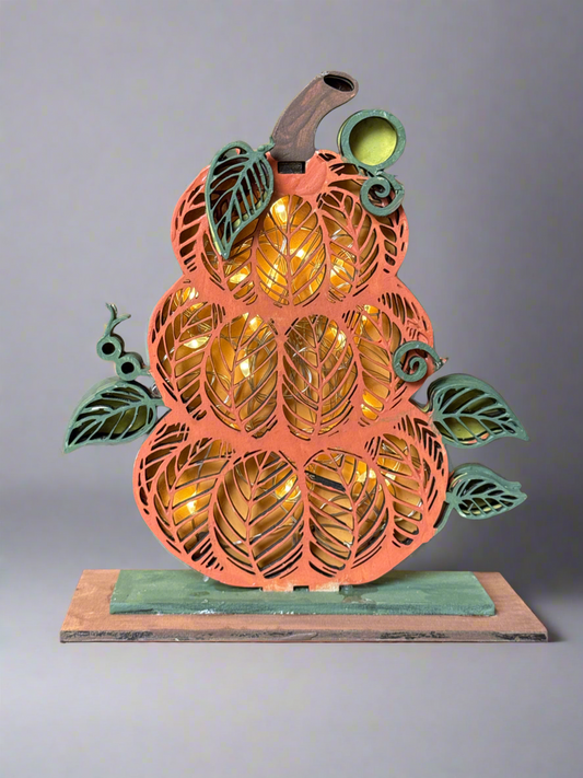 Layered light up pumpkin
