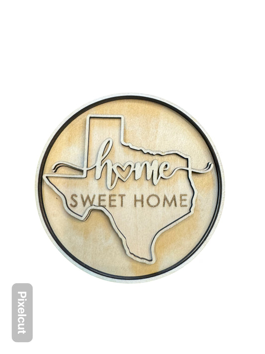 Texas home Magnet Unfinished