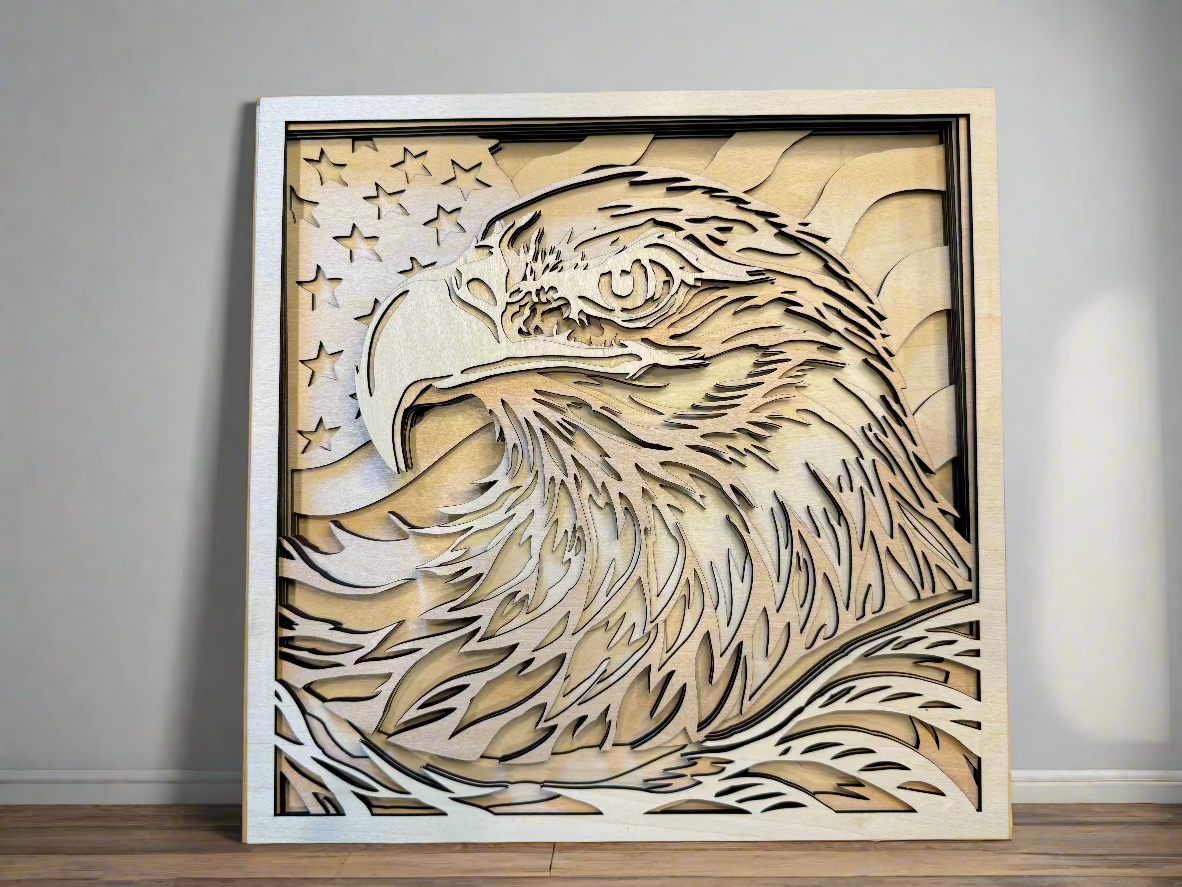 12x12 DIY Eagle and Flag