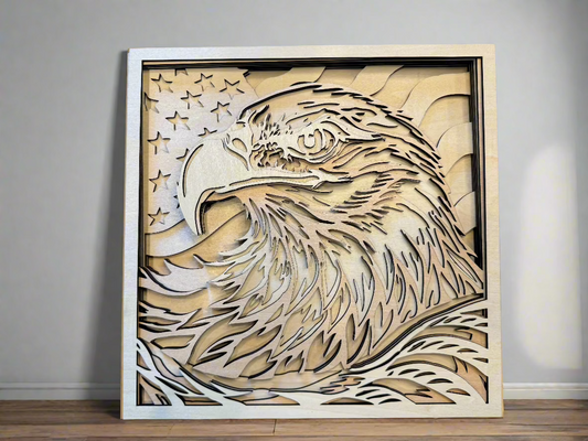 12x12 DIY Eagle and Flag